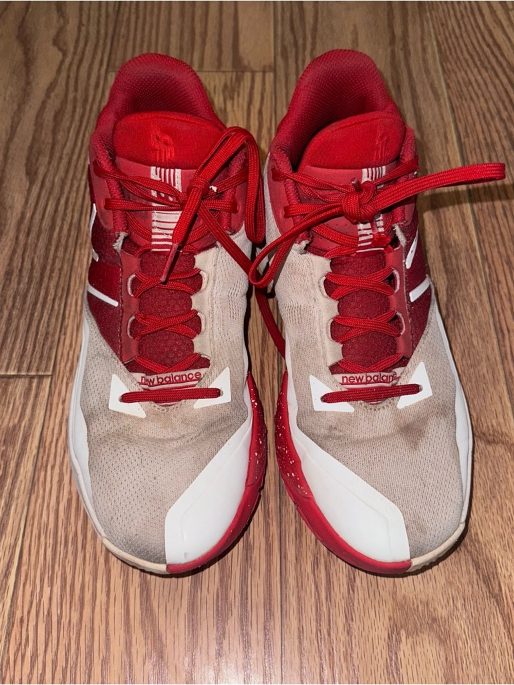 New Balance Red and Tan Sport Sneakers